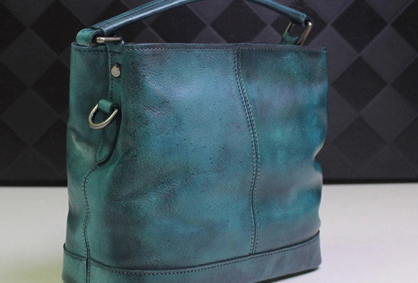 Genuine Leather bucket bag shoulder bag tote bag vintage for women leather crossbody bag Timeless Appeal