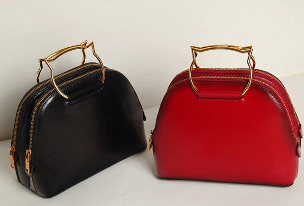 Genuine Leather cat crossbodybag handbag shoulder bag for women leather bag Everyday Essentials