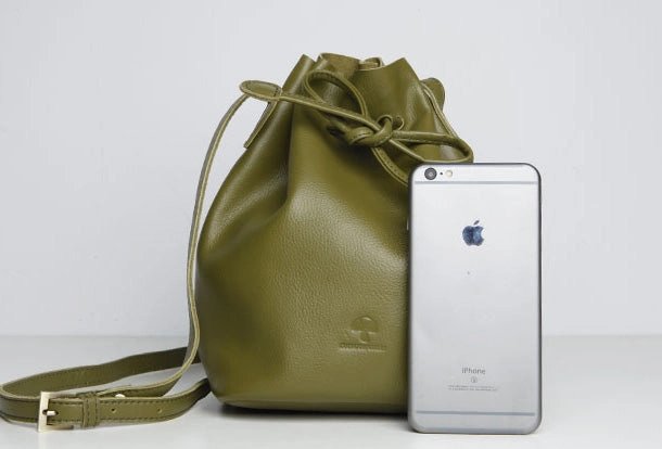 Durable Build Work Travel Genuine Leather Cute Bucket Bag Crossbody Bag Shoulder Bag Women Leather Purse