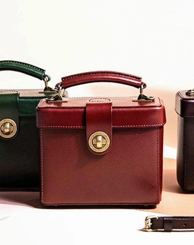 Genuine Leather Handbag Box Cabinet Crossbody Bag Shoulder Bag Purse For Women Style Upgrade