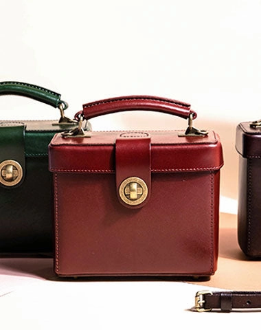 Genuine Leather Handbag Box Cabinet Crossbody Bag Shoulder Bag Purse For Women Weekend Bag Beach Ready