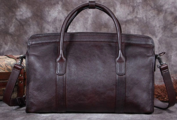 Formal Choice Genuine Leather Handbag Briefcase Bag Vintage Crossbody Bag Shoulder Bag Purse For Women Mens