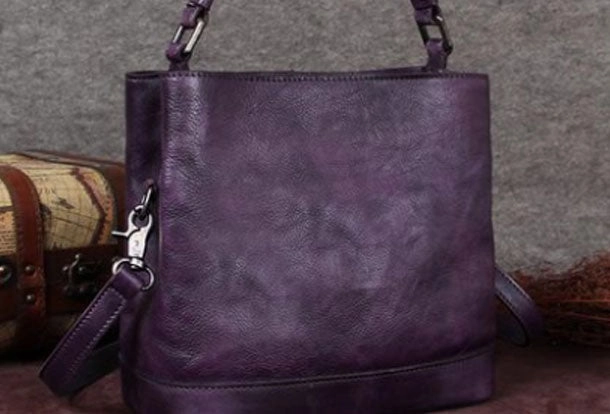 Genuine Leather Handbag Bucket Bag Crossbody Bag Shoulder Bag Purse For Women Soft Casual Design Versatile Outfit Match