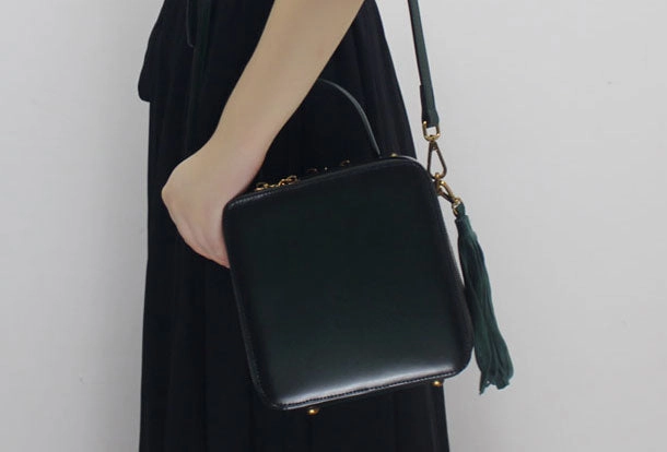 Genuine Leather handbag Cube bag shoulder bag for women leather crossbody bag Classic Office