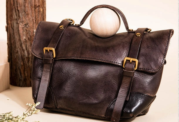 Weekend Outing City Travel Genuine Leather Handbag Messenger Bag Crossbody Bag Shoulder Bag Purse For Women