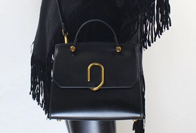 Seasonal Trend Workwear Essential Genuine Leather handbag purse shoulder bag black for women leather crossbody bag