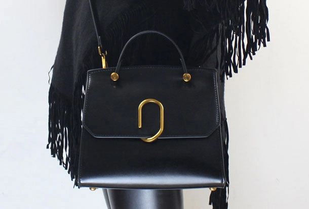 Genuine Leather handbag purse shoulder bag black for women leather crossbody bag Trendy crossbody bag