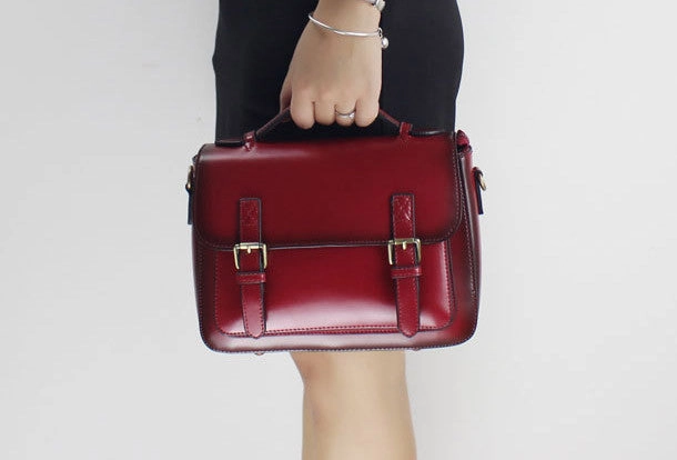 Genuine Leather handbag shoulder bag satchel bag for women leather crossbody bag Weekend Accessory Compact Form