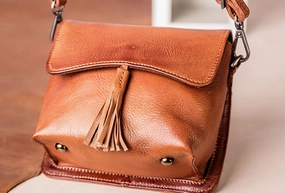 Genuine Leather Handbag Tassel Crossbody Bag Shoulder Bag Purse For Women Smart fashion accessory