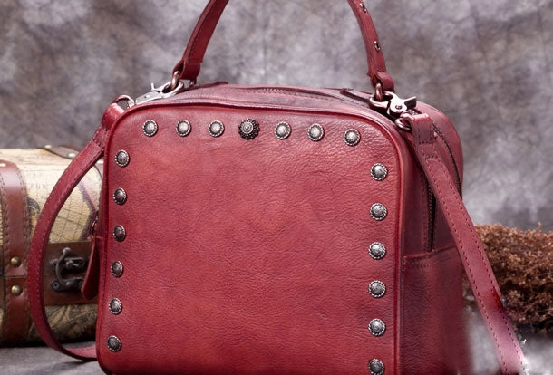 Genuine Leather Handbag Vintage Bag Shoulder Bag Crossbody Bag Clutch Purse For Women Graceful Shape Chic outdoor carrier