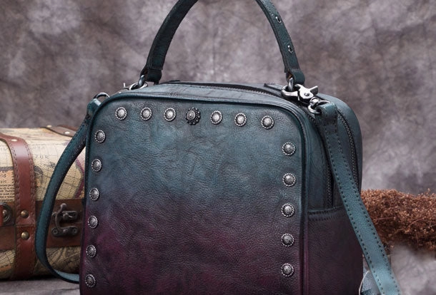 Sleek work bag Genuine Leather Handbag Vintage Bag Shoulder Bag Crossbody Bag Clutch Purse For Women