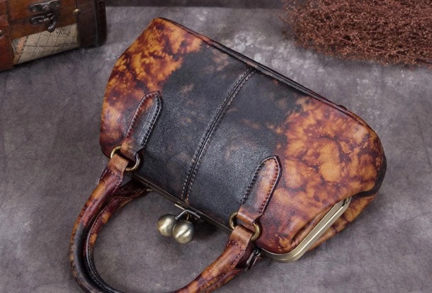 Genuine Leather Handbag Vintage Bag Shoulder Bag Crossbody Bag Clutch Purse For Women Daytime use Travel Fashion