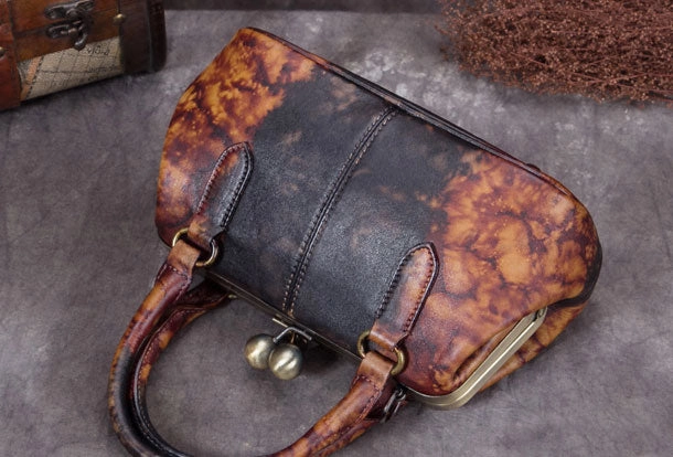Genuine Leather Handbag Vintage Bag Shoulder Bag Crossbody Bag Clutch Purse For Women Large-capacity carry Refined Finish