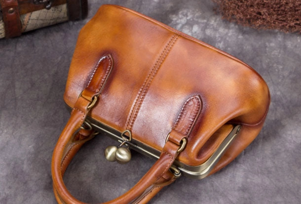 Genuine Leather Handbag Vintage Bag Shoulder Bag Crossbody Bag Clutch Purse For Women Polished Touch Modern Minimal