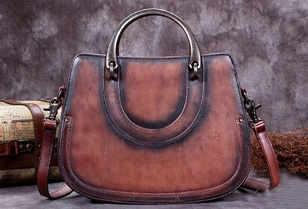 Genuine Leather Handbag Vintage Bag Shoulder Bag Crossbody Bag Purse Clutch For Women Artistic Shape Stylish Choice