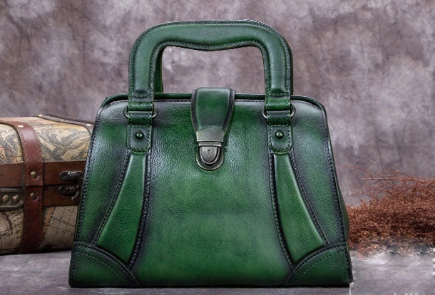 Genuine Leather Handbag Vintage Bag Shoulder Bag Crossbody Bag Purse For Women Luxury Icon