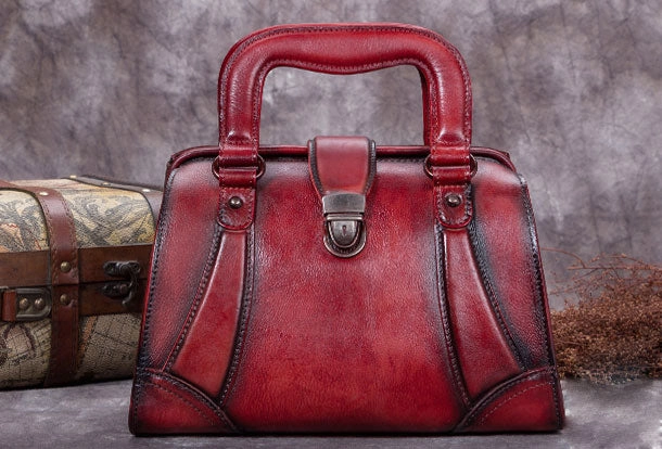 Genuine Leather Handbag Vintage Bag Shoulder Bag Crossbody Bag Purse For Women Spacious tote