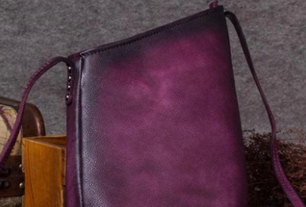 Business Ready Street Style Genuine Leather Handbag Vintage Bucket Bag Crossbody Bag Shoulder Bag Purse For Women