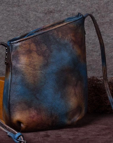 Smart Fashion Genuine Leather Handbag Vintage Bucket Bag Crossbody Bag Shoulder Bag Purse For Women