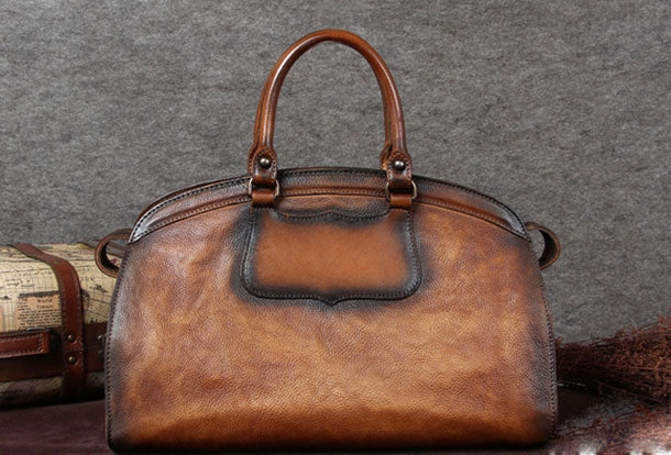 Genuine Leather Handbag Vintage Crossbody Bag Shoulder Bag Purse For Women Sophisticated Design