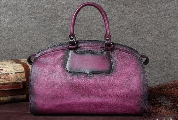 Genuine Leather Handbag Vintage Crossbody Bag Shoulder Bag Purse For Women Daily Function