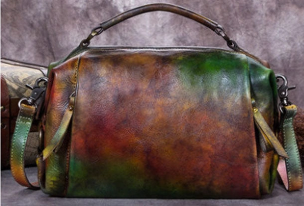 Genuine Leather Handbag Vintage Crossbody Bag Shoulder Bag Purse For Women Fashion Forward