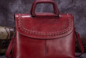 Large Capacity Convertible Design Genuine Leather Handbag Vintage Crossbody Bag Shoulder Bag Purse For Women