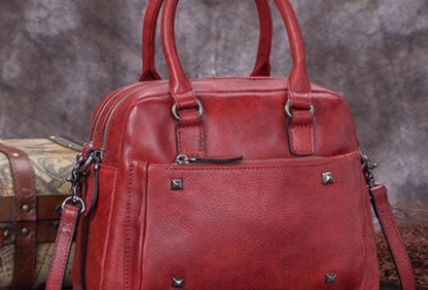 Versatile functionality Genuine Leather Handbag Vintage Crossbody Bag Shoulder Bag Purse For Women