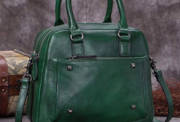 Practical Feature Genuine Leather Handbag Vintage Crossbody Bag Shoulder Bag Purse For Women