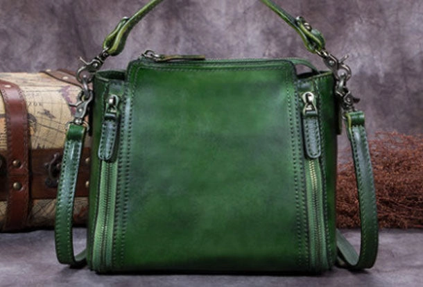 Genuine Leather Handbag Vintage Crossbody Bag Shoulder Bag Purse For Women High Quality Craft Travel Ready