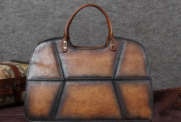 Fashion Look Comfort Carry Genuine Leather Handbag Vintage Geometric Bag Shoulder Bag Crossbody Bag Purse Clutch For Women