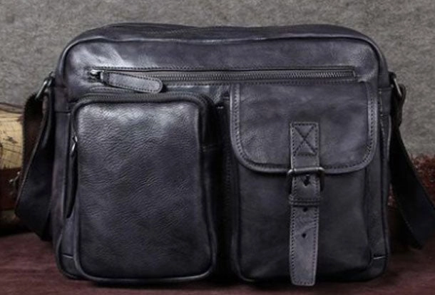 Genuine Leather Handbag Vintage Messenger Bag Crossbody Bag Shoulder Bag Purse For Women Soft Feel