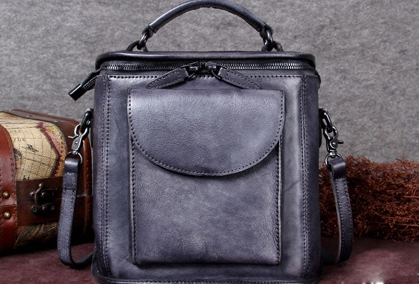 Soft Leather Genuine Leather Handbag Vintage Satchel Bag Shoulder Bag Crossbody Bag Purse For Women