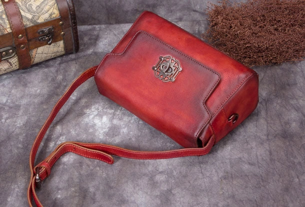 Genuine Leather Handbag Vintage Satchel Bag Shoulder Bag Crossbody Bag Purse For Women Daily Detail Fashion Innovation