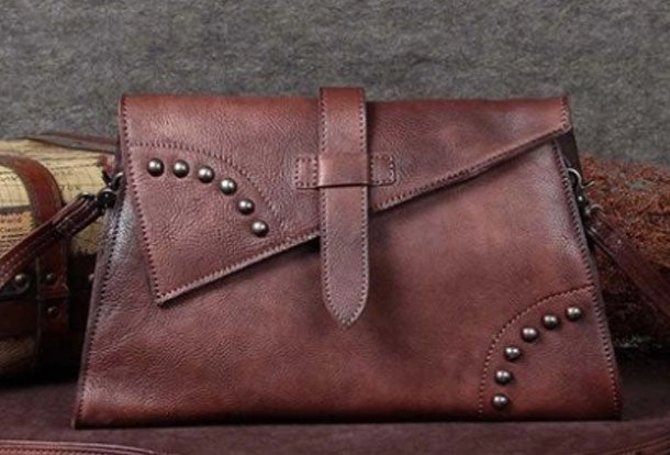 Genuine Leather Handbag Vintage Tassel Crossbody Bag Geometric Shoulder Bag Purse For Women Casual Comfort