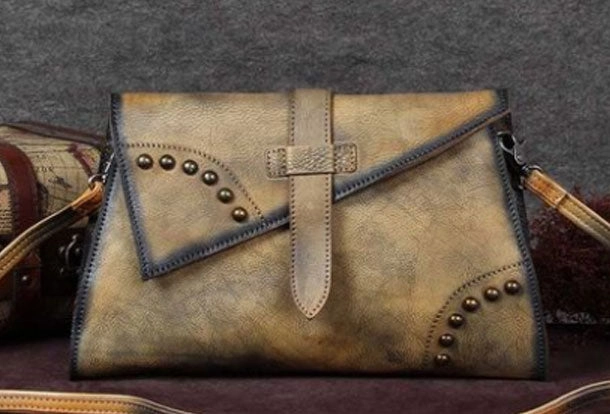 Genuine Leather Handbag Vintage Tassel Crossbody Bag Geometric Shoulder Bag Purse For Women Classic Piece Classic Form