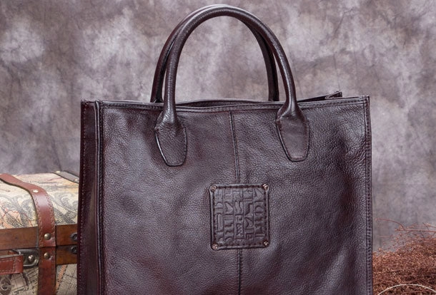 Modern Organizer Genuine Leather Handbag Vintage Tote Bag Crossbody Bag Shoulder Bag Purse For Women
