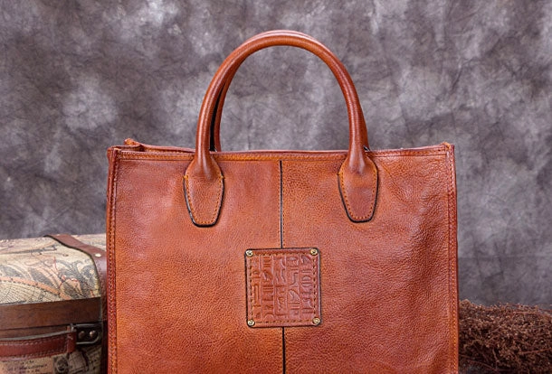 Modern Handbag Classic Minimalist Genuine Leather Handbag Vintage Tote Bag Crossbody Bag Shoulder Bag Purse For Women