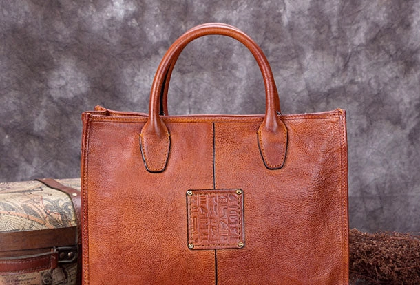 Practical Travel Genuine Leather Handbag Vintage Tote Bag Crossbody Bag Shoulder Bag Purse For Women