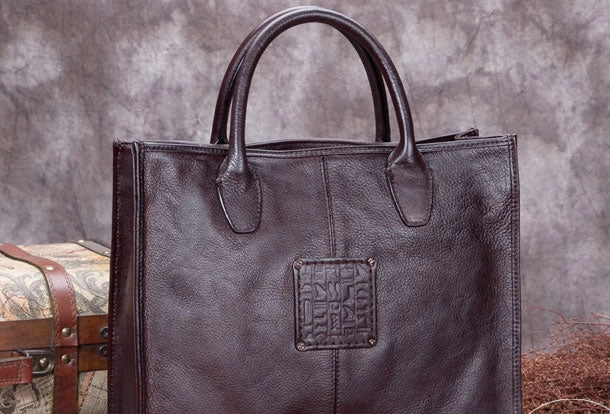 Bold fashion tote Elegant fold-over handbag Genuine Leather Handbag Vintage Tote Bag Crossbody Bag Shoulder Bag Purse For Women