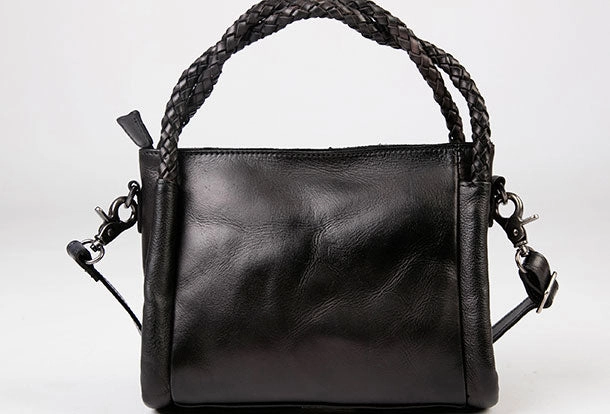 Genuine Leather Handbag Woven Crossbody Bag Shoulder Bag Purse For Women Classic Feature Soft Leather