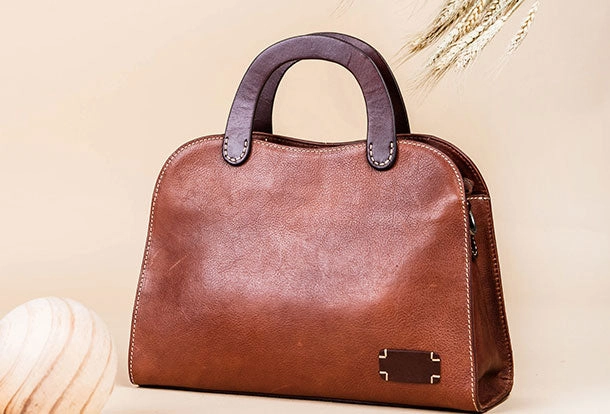 Genuine Leather Handmade Handbag Bag Shoulder Bag Purse For Women Office Ready