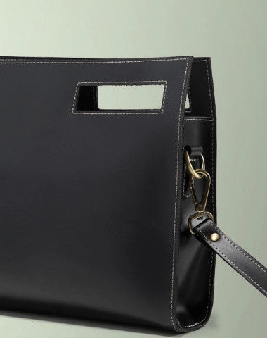 Genuine leather men clutch bag messenger large vintage shoulder bag vintage bag Effortless Chic Practical Utility