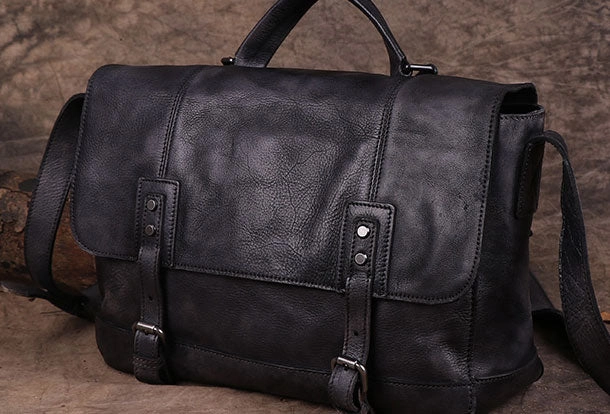 Genuine Leather Mens Cool Messenger Bag iPad Bag Chest Bag Bike Bag Cycling Bag for men Compact Organizer Outdoor Gear Essential