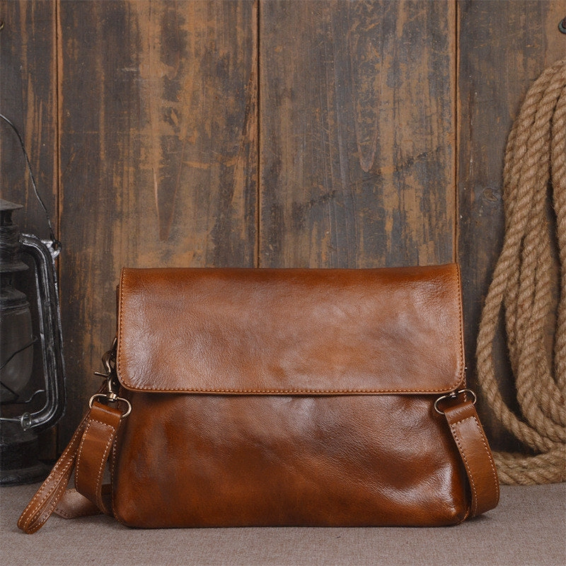 Smart Comfort Genuine Leather messenger bag clutch leather men phone pad zip clutch vintage wallet for men