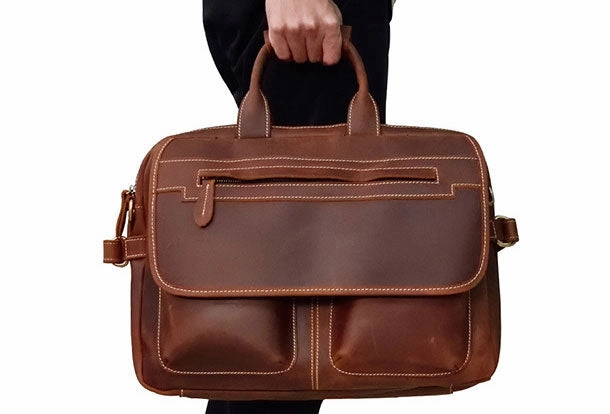 Versatile Comfort Genuine Leather Messenger Bag Cool Chest Bag Crossbody Bag Travel Bag Hiking Bag for men