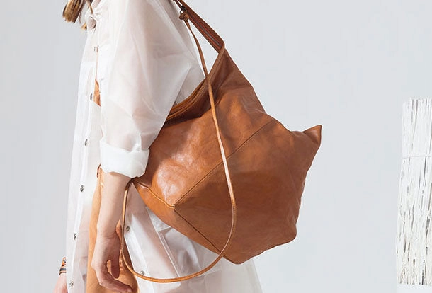 Genuine Leather Unique Handmade Handbag Tote Geometric Shoulder Bag Purse For Women Leather Shopper Bag Elegant large carry Urban Street