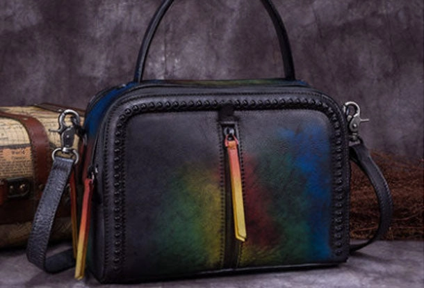 Vintage Leather Handbag Tassel Shoulder Bag Crossbody Bag Purses For Women Elegant Fit