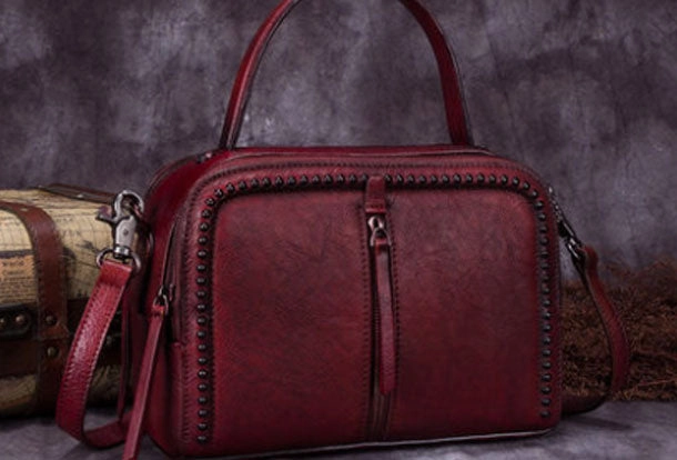 Workwear Accessory Versatile Carry Vintage Leather Handbag Tassel Shoulder Bag Crossbody Bag Purses For Women