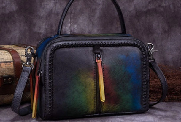 Smart Outfit Sophisticated Utility Vintage Leather Handbag Tassel Shoulder Bag Crossbody Bag Purses For Women